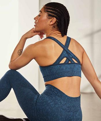 Gymshark Adapt Animal Seamless Sport Bh Dam Marinblå | SE 2824MQZ